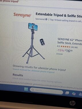 Extendable Phone Tripod & Selfie Stick - Black